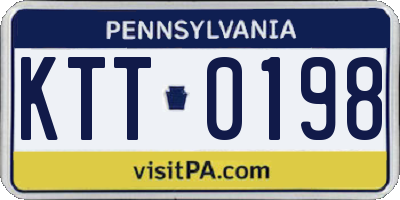 PA license plate KTT0198