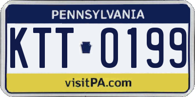PA license plate KTT0199