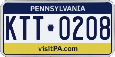 PA license plate KTT0208