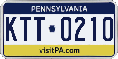 PA license plate KTT0210