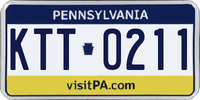 PA license plate KTT0211