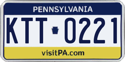 PA license plate KTT0221