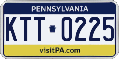 PA license plate KTT0225