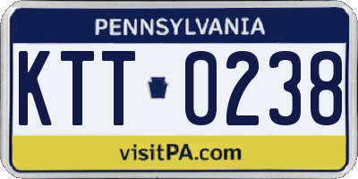 PA license plate KTT0238