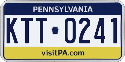 PA license plate KTT0241