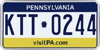 PA license plate KTT0244