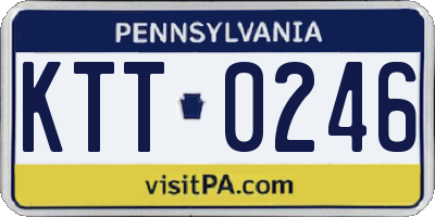 PA license plate KTT0246
