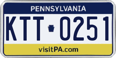 PA license plate KTT0251