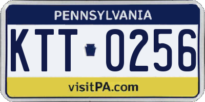 PA license plate KTT0256