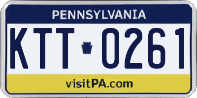 PA license plate KTT0261