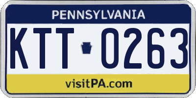PA license plate KTT0263
