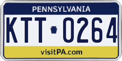 PA license plate KTT0264