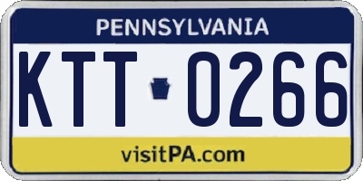 PA license plate KTT0266