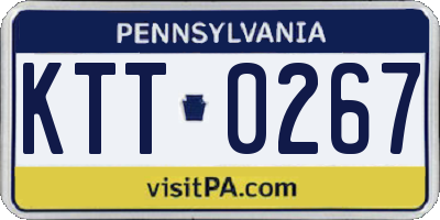 PA license plate KTT0267
