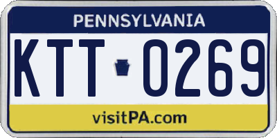 PA license plate KTT0269