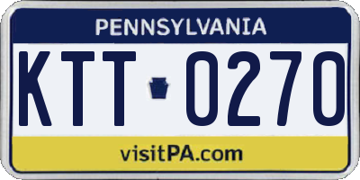 PA license plate KTT0270