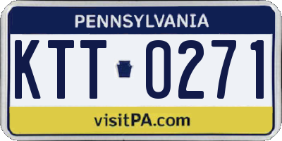 PA license plate KTT0271