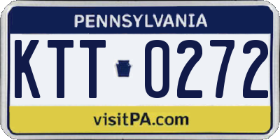 PA license plate KTT0272