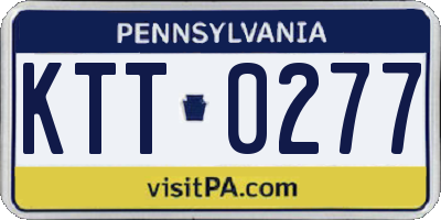 PA license plate KTT0277
