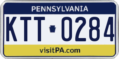 PA license plate KTT0284