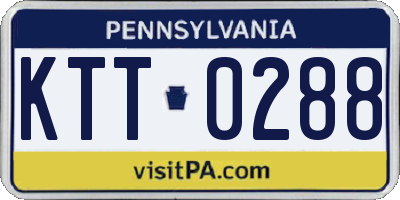 PA license plate KTT0288
