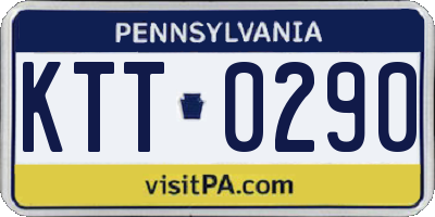 PA license plate KTT0290
