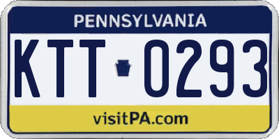 PA license plate KTT0293