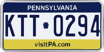 PA license plate KTT0294
