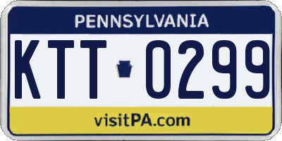 PA license plate KTT0299