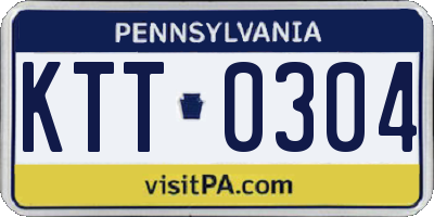 PA license plate KTT0304