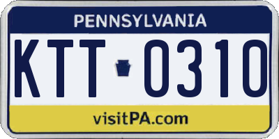PA license plate KTT0310