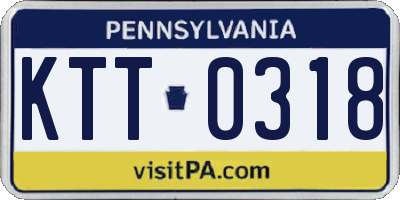 PA license plate KTT0318