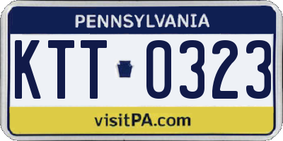 PA license plate KTT0323