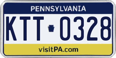 PA license plate KTT0328