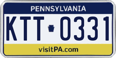 PA license plate KTT0331