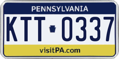 PA license plate KTT0337