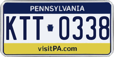 PA license plate KTT0338