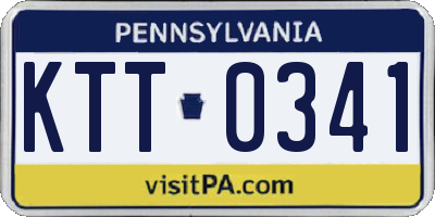 PA license plate KTT0341