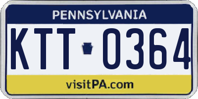 PA license plate KTT0364