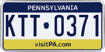 PA license plate KTT0371