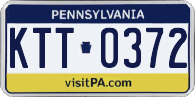 PA license plate KTT0372