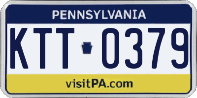 PA license plate KTT0379