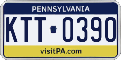 PA license plate KTT0390
