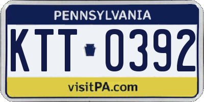 PA license plate KTT0392