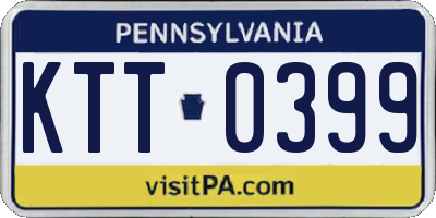 PA license plate KTT0399
