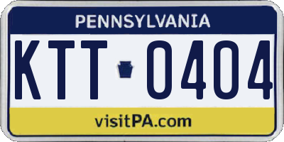PA license plate KTT0404