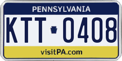 PA license plate KTT0408