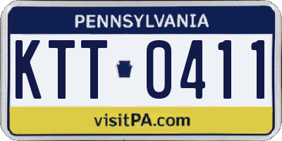 PA license plate KTT0411