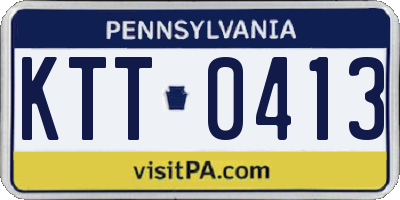 PA license plate KTT0413
