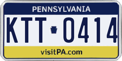PA license plate KTT0414